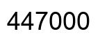 Number 447000 black image