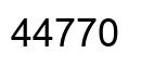 Número 44770 imagen negro