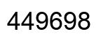 Number 449698 black image