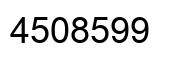 Number 4508599 black image