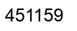 Number 451159 black image