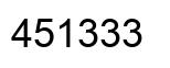 Número 451333 imagen negro