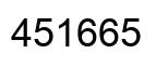 Number 451665 black image