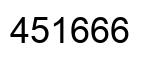 Number 451666 black image