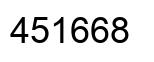 Number 451668 black image
