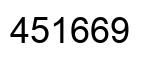 Number 451669 black image