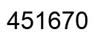 Number 451670 black image