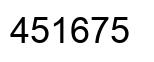 Number 451675 black image