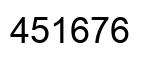 Number 451676 black image