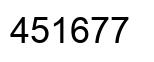 Number 451677 black image