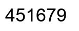 Number 451679 black image