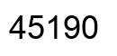 Number 45190 black image