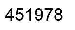 Number 451978 black image