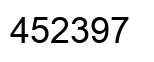 Number 452397 black image