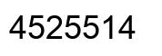 Number 4525514 black image