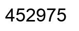 Number 452975 black image