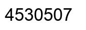 Number 4530507 black image