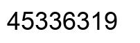 Number 45336319 black image