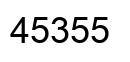 Number 45355 black image
