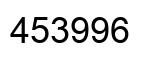 Number 453996 black image