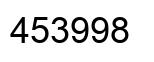Number 453998 black image