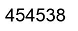 Number 454538 black image