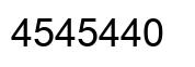 Number 4545440 black image