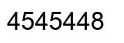 Number 4545448 black image
