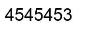 Número 4545453 imagen negro