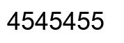 Number 4545455 black image