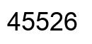 Number 45526 black image