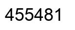 Number 455481 black image