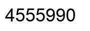 Number 4555990 black image