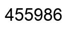 Number 455986 black image