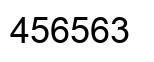Number 456563 black image