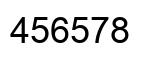 Number 456578 black image
