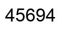 Number 45694 black image