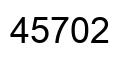 Number 45702 black image