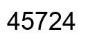 Number 45724 black image