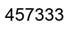 Number 457333 black image