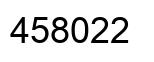 Number 458022 black image