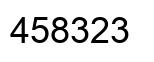 Number 458323 black image