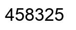 Number 458325 black image