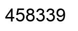 Number 458339 black image