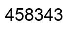 Number 458343 black image