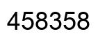 Number 458358 black image