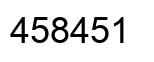 Number 458451 black image