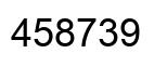 Number 458739 black image