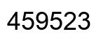 Number 459523 black image