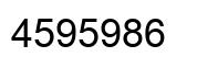 Number 4595986 black image
